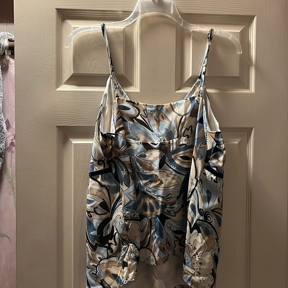 Daisy Fuentes 1X floral spaghetti adjustable straps new with tag 100% polyester - Picture 5 of 7